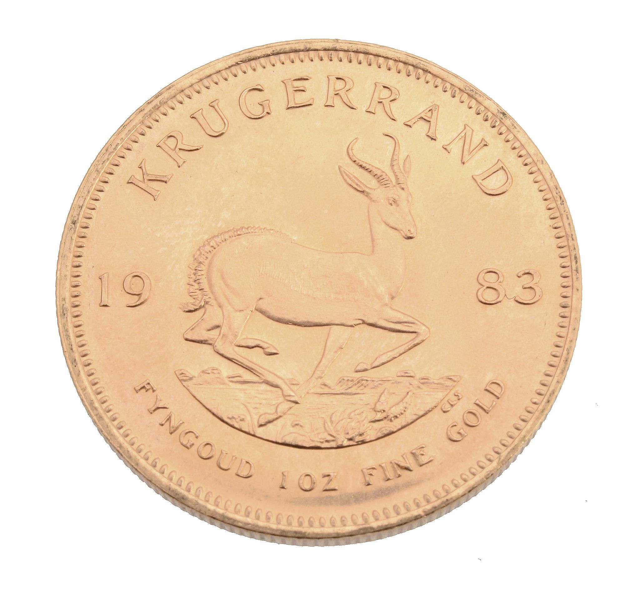 South Africa, gold Krugerrand 1983. Extremely fine, trace of sticker to obverse - Image 2 of 2