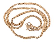 A fancy link chain, the clasp stamped 916, 6.5g IMPORTANT: This lot is subject to VAT and the buyer