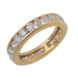 A diamond eternity ring, the brilliant cut diamonds, approximately 1.76 carats total, in channel