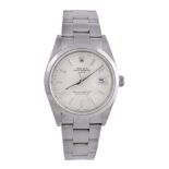 Rolex, Oyster Perpetual Date, ref. 15200, a stainless steel bracelet wristwatch,   no. D576076,