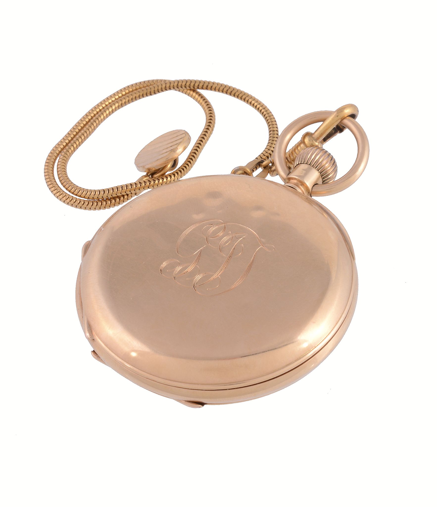 J. W. Benson, an 18 carat gold half hunter pocket watch,   no. 5170, hallmarked London 1903, three - Image 3 of 4