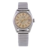 Rolex, Oyster Date, ref. 6066, a stainless steel wristwatch,   no. 705446, circa 1950, manual wind