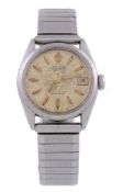 Rolex, Oyster Date, ref. 6066, a stainless steel wristwatch,   no. 705446, circa 1950, manual wind