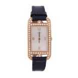 Hermes, Cape Cod, a lady's 18 carat gold and diamond wristwatch,   no. 545482, circa 1993, quartz