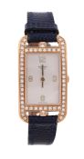 Hermes, Cape Cod, a lady's 18 carat gold and diamond wristwatch,   no. 545482, circa 1993, quartz