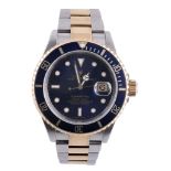 Rolex, Oyster Perpetual Submariner, ref. 16615, a two colour bracelet wristwatch,   no. P633527,