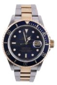 Rolex, Oyster Perpetual Submariner, ref. 16615, a two colour bracelet wristwatch,   no. P633527,