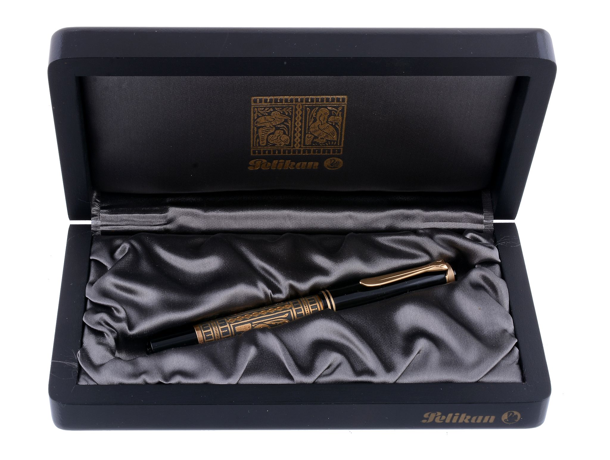 Pelikan, Toledo, a limited edition fountain pen,   no.10/6 35, the black resin cap with a gold - Image 2 of 4