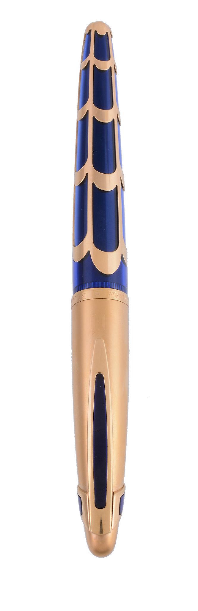 Waterman, Boucheron, a limited edition blue resin and gold filigree fountain pen,   no. 0771/3741, - Image 3 of 4