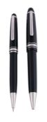 Montblanc, Meisterstuck Pix, a black resin ballpoint pen and propelling pencil,   the ballpoint pen