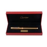 Cartier, Dandy, a limited edition fountain pen,   no. 0773/1847, the gold plated and black lacquer