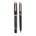 Pelikan, Wall Street, a limited edition fountain pen and ballpoint pen,   no.1579/4500, with a gray