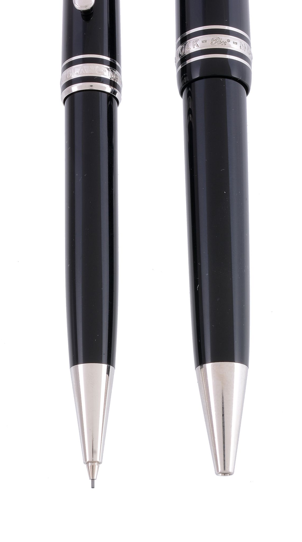 Montblanc, Meisterstuck Pix, a black resin ballpoint pen and propelling pencil,   the ballpoint pen - Image 2 of 2