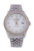 Rolex, Oyster Perpetual Datejust, ref. 16014, a stainless steel bracelet wristwatch,   no. 9715966,