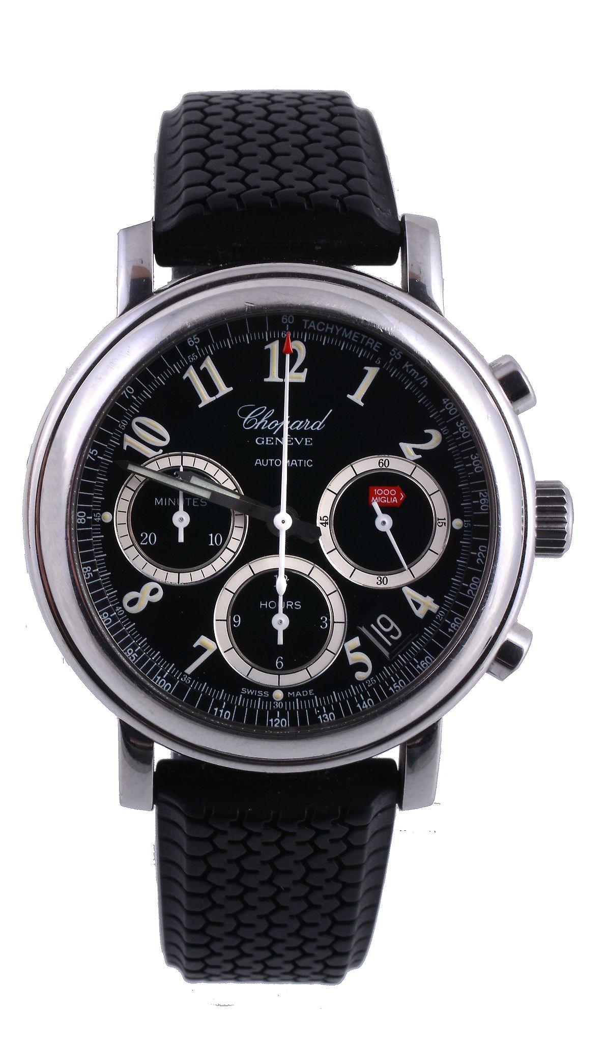 Chopard, Mille Miglia, ref. 8331, a stainless steel wristwatch,   no. 688775, circa 1999, automatic