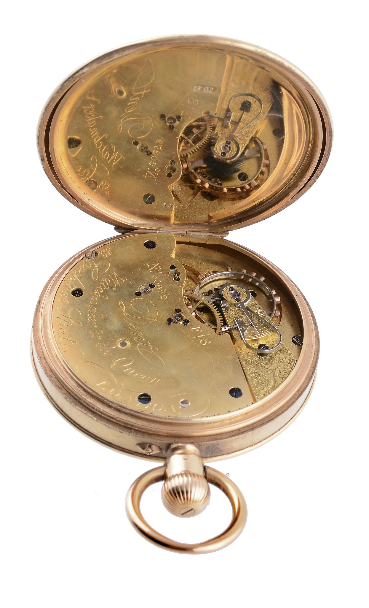 Dent, London, an 18 carat gold open face pocket watch,   no. 30672, hallmarked London 1890, three - Image 3 of 6