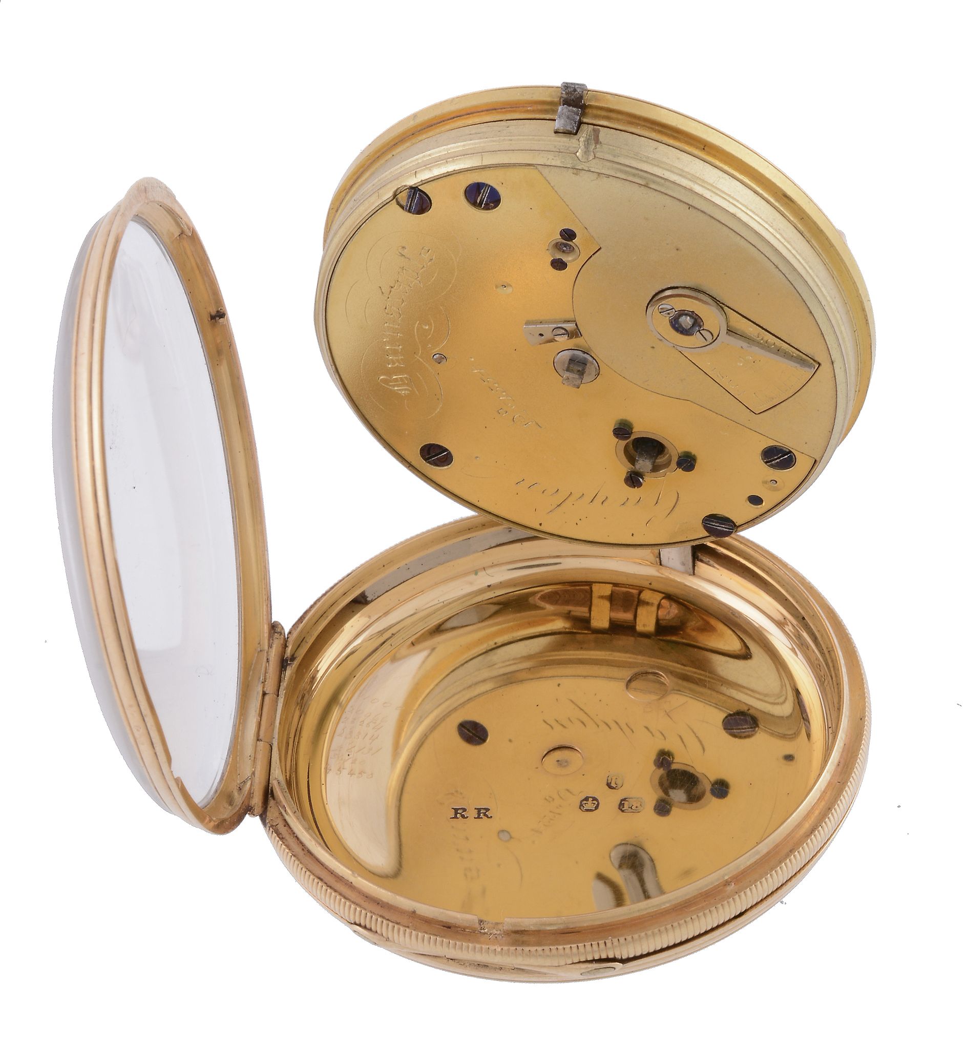 Gaydon, Barnstaple, an 18 carat gold open face pocket watch,   no. 1554, hallmarked London 1874, - Image 2 of 3