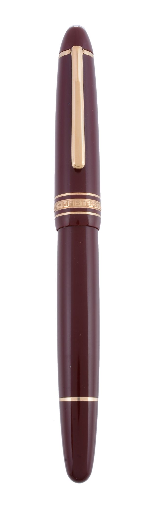 Montblanc, Meisterstuck, 161, a burgundy resin document marker pen,   the burgundy coloured resin