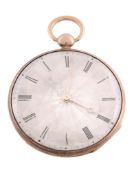 J. F. Bautte  &  Co., an 18 carat gold slim open face pocket watch,   no. 51979, circa 1830,