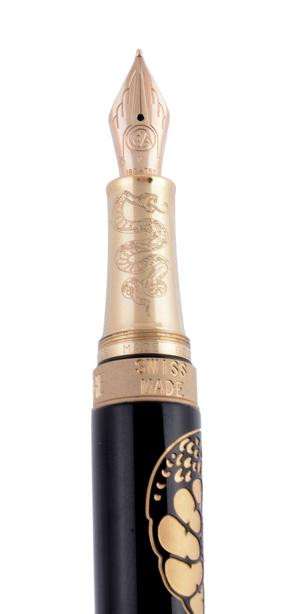 Caran d¬he, Year of The Snake, a limited edition fountain pen,   the black lacquer cap and barrel - Image 4 of 4