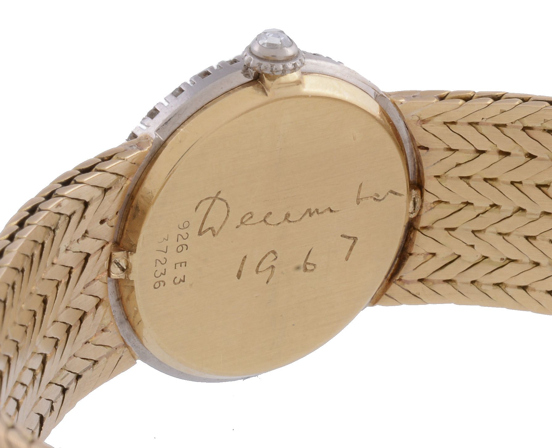Cartier, ref. 37236, a lady's 18 carat gold and diamond bracelet wristwatch,   no. 926E3, circa - Image 2 of 2