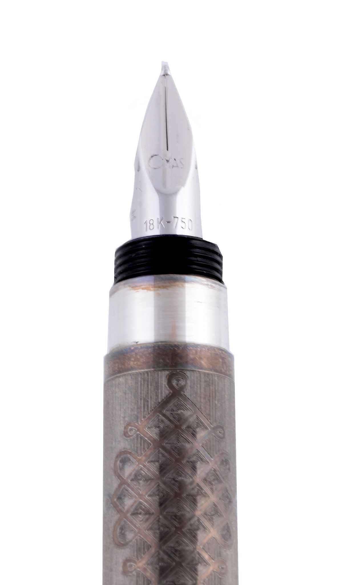 Omas, L'Ingegno Scrittorio di Leonardo, a limited edition fountain pen,   no.0442/1000, the cap and - Image 4 of 4