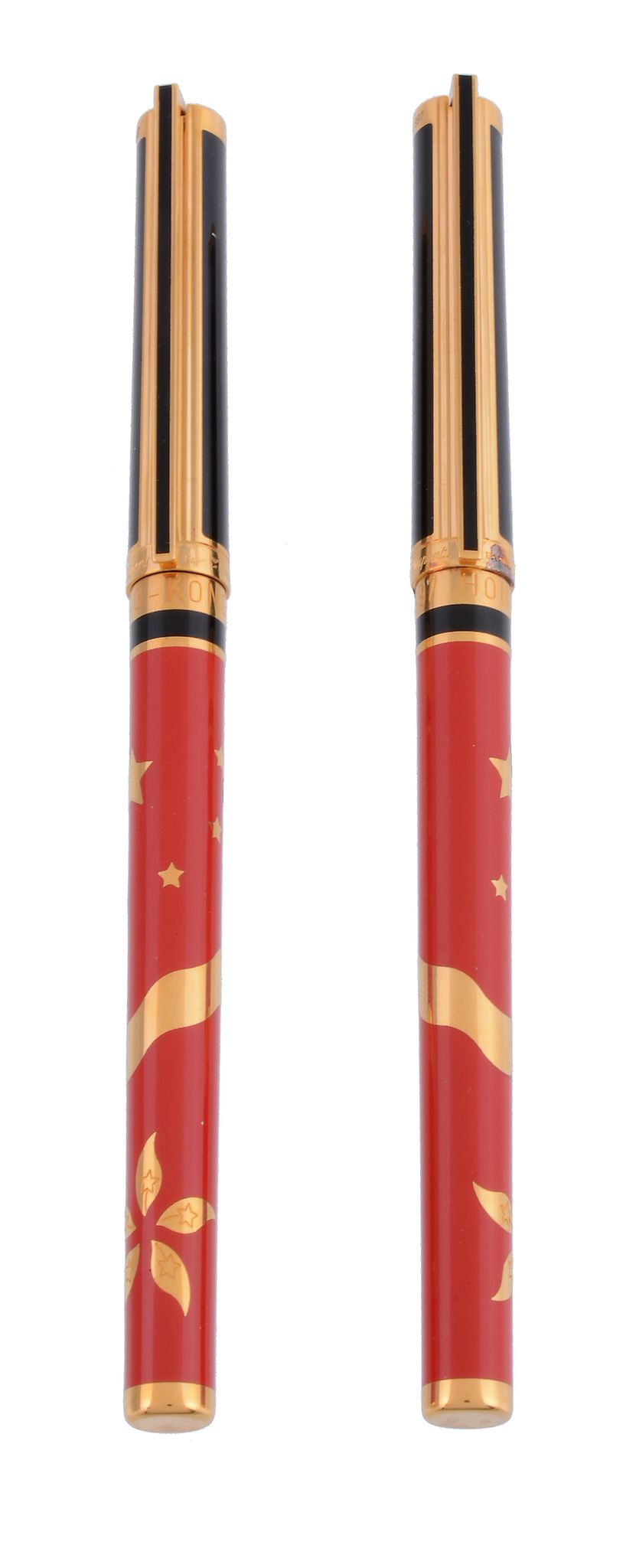 S. T. Dupont, Hong Kong 1997, a limited edition laque de chine fountain pen and ball point pen, - Image 3 of 4