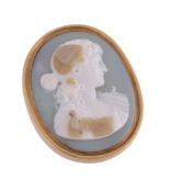 An early 19th Century hardstone cameo ring by Giovanni Battista Dorelli, circa 1810, the oval cameo