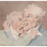 Thomas Rowlandson (1756-1827) - Fighting a la Francaise Pen and grey in, red-brown ink, with