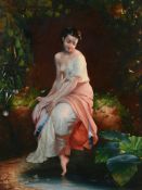 Alfred Joseph Woolmer (1805-1892) - Waterflower Oil on canvas 99 x 75 cm. (39 x 29 1/2 in)