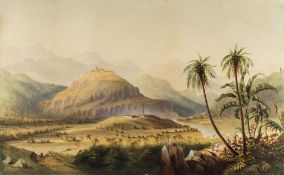 Anglo-Indian School (19th Century) - Rural Indian landscape Watercolour, heightened with white and