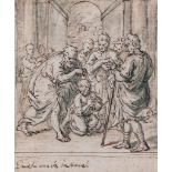Circle of Gioacchino Martorana (c.1735-1779) - Samuel anointing David, who kneels surrounded by