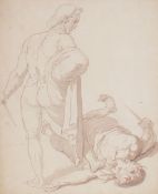 Thomas Rowlandson (1756-1827) - Death of a warrior Pen and brownish-red ink, with grey wash, over