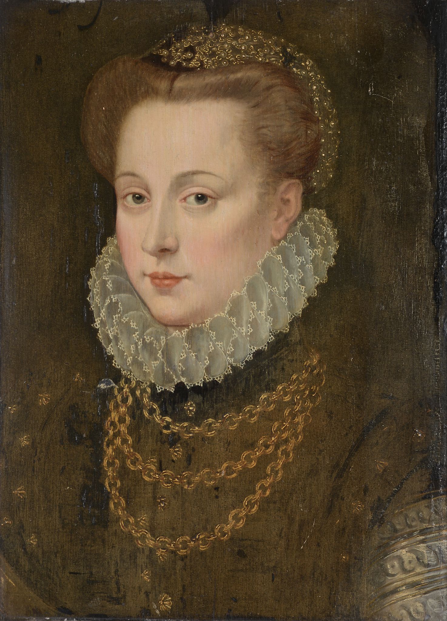 Circle of François Clouet (1522-1572) - Portrait of a lady, traditionally identified as Mary Queen