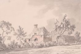 Joseph Farington (1747-1821) - Thatched cottage Pen and grey-brown ink, with grey wash, and