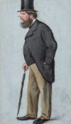 Carlo Pellegrini 'Ape' (Italian, 1839-1889) - Portrait of Prince Edward of Saxe-Weimar Watercolour