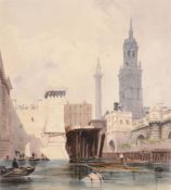 Circle of Thomas Shotter Boys (1803-1874) - The Church of St. Magnus the Martyr, London Bridge, with