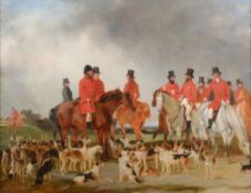 Brian Edward Duppa (1804-1866) - Tichlen Hounds Oil on canvas With pen and ink identification of