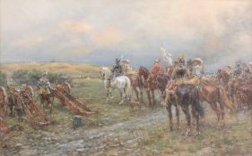 Ernest Crofts (1847-1911) - Prince Rupert at Marston Moor Oil on canvas Signed and dated 1904