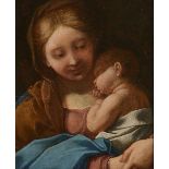 Follower of Correggio (1489-1534) - Madonna and Child Oil on copper 24 x 19 cm. (9 1/2 x 7 1/2 in)