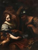 Follower of Simone Pignoni (1611-1698) - An allegory with Ceres holding flowers and directing a