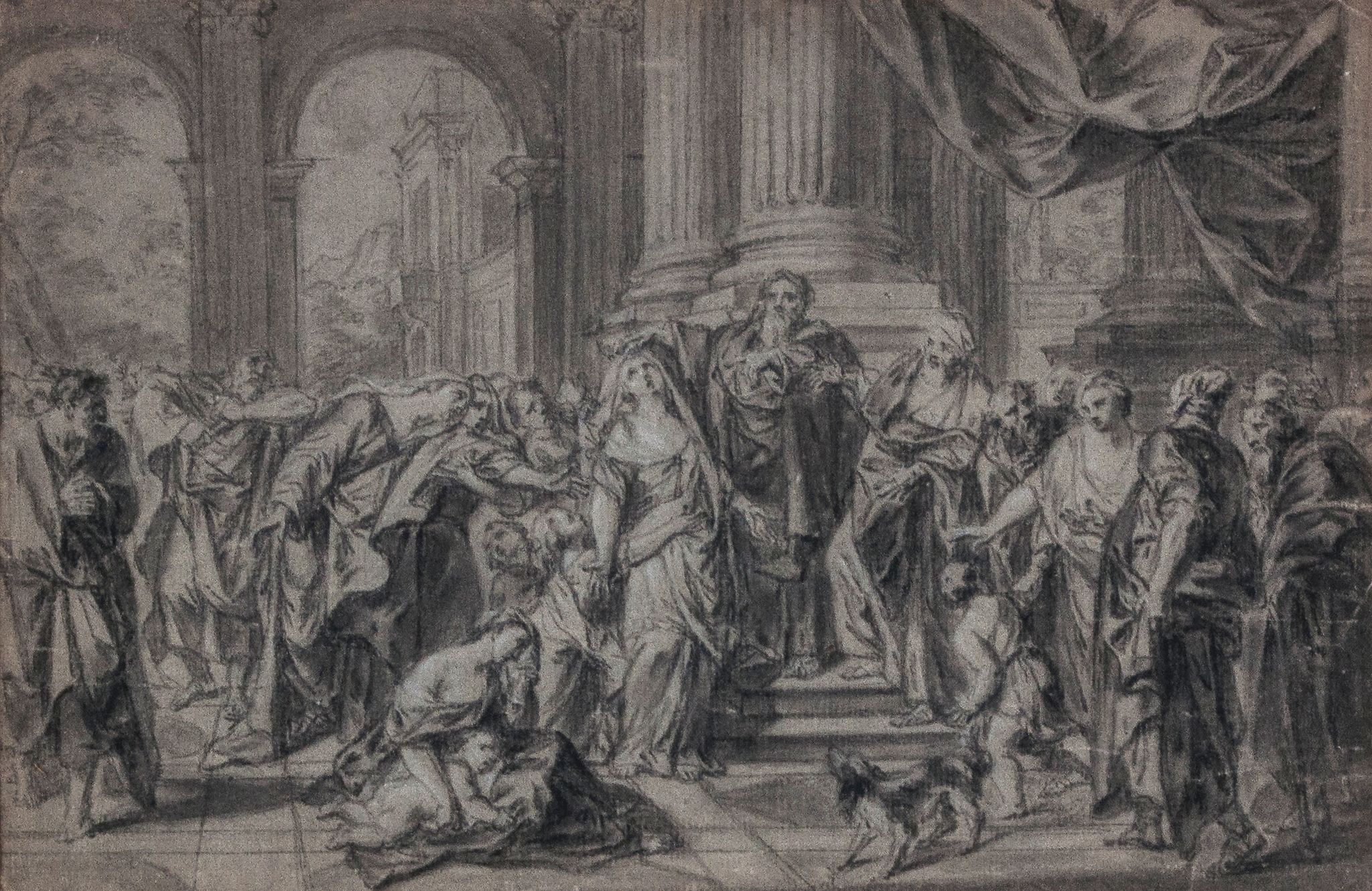 Circle of Benjamin West (1738-1820) - Coronation of Marie de' Medici in St. Denis; [?] Medea