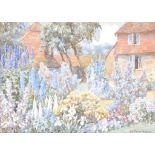 Beatrice Parsons (1870–1955) - A Surrey farm garden Watercolour on wove paper Signed lower right