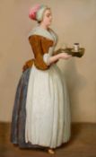 After Jean Étienne Liotard (1702-1789) - La belle chocolatière Oil on canvas 43 x 28 cm. (17 x 11