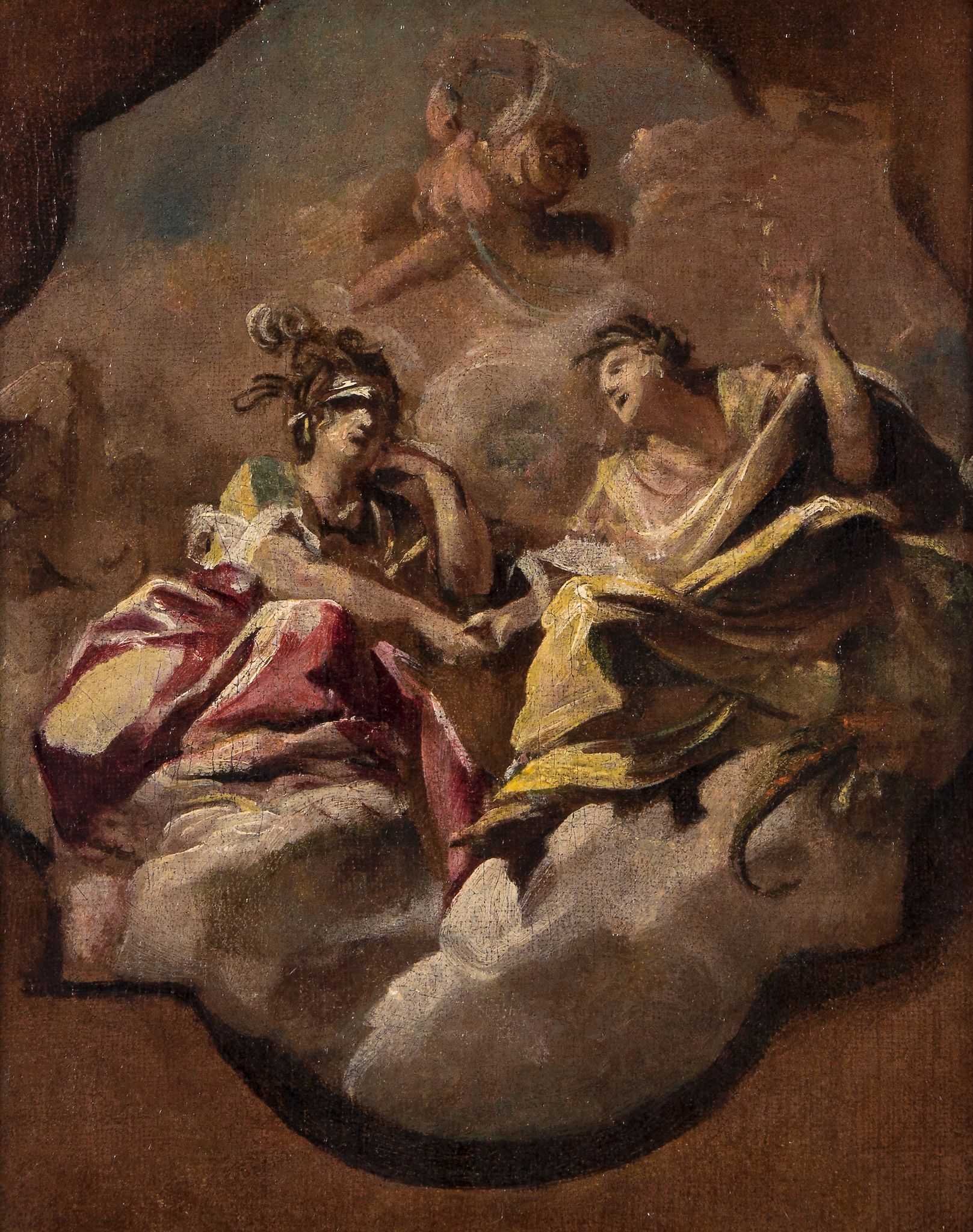 Attributed to Carlo Innocenzo Carlone (1686-1775) - An allegorical scene: A modello for a ceiling