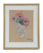 Paul Lucien Maze (1887-1979) - Still life of flowers in a jug Pastels over graphite on oatmeal paper