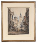 William Henry Harriott (1790-1839) - The Clock Tower, Ratisbon, Germany Pen and brown ink,