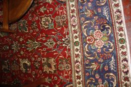 A Persian Tabriz, multi coloured, all over design, 320 x 300cm.