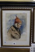 Solomon Alexander Hart, RA (1806-1881) Sailor 'Plymouth Aug. 1890' Watercolour Signed lower right