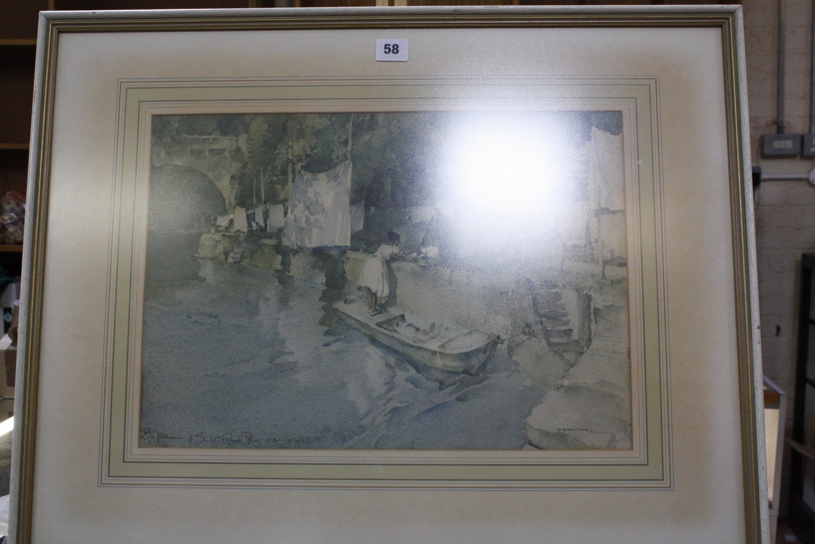 After Sir William Russell Flint 'Riverside washing, Lavardac' Artists proof 31.5cm x 45cm